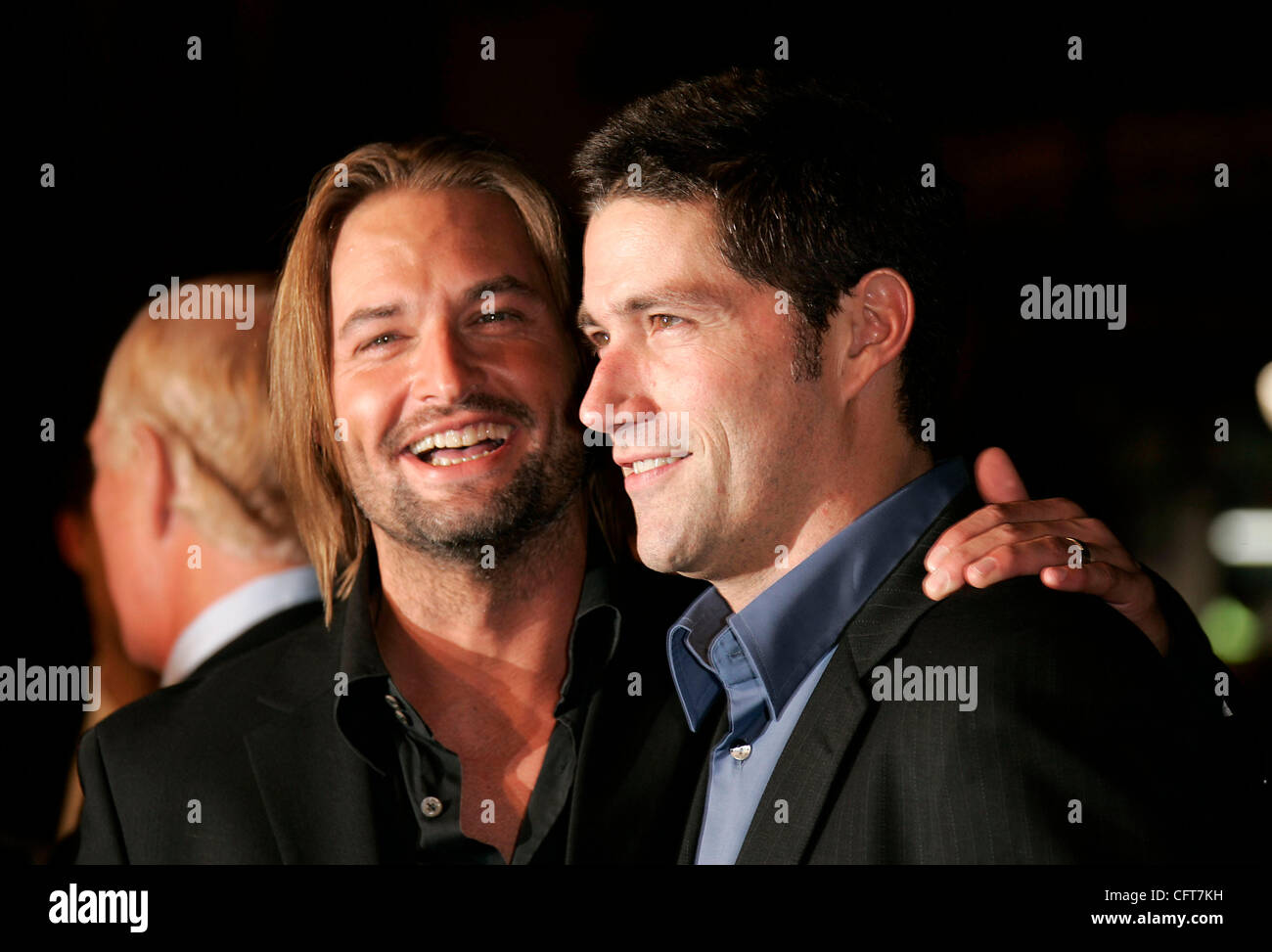 Dec 14, 2006; Hollywood, California, USA; Actors JOSH HOLLOWAY & MATTHEW FOX  arrives at the 'We Are Marshall' Los Angeles Premiere held at the Mann Chinese Theatre. Mandatory Credit: Photo by Lisa O'Connor/ZUMA Press. (©) Copyright 2006 by Lisa O'Connor Stock Photo