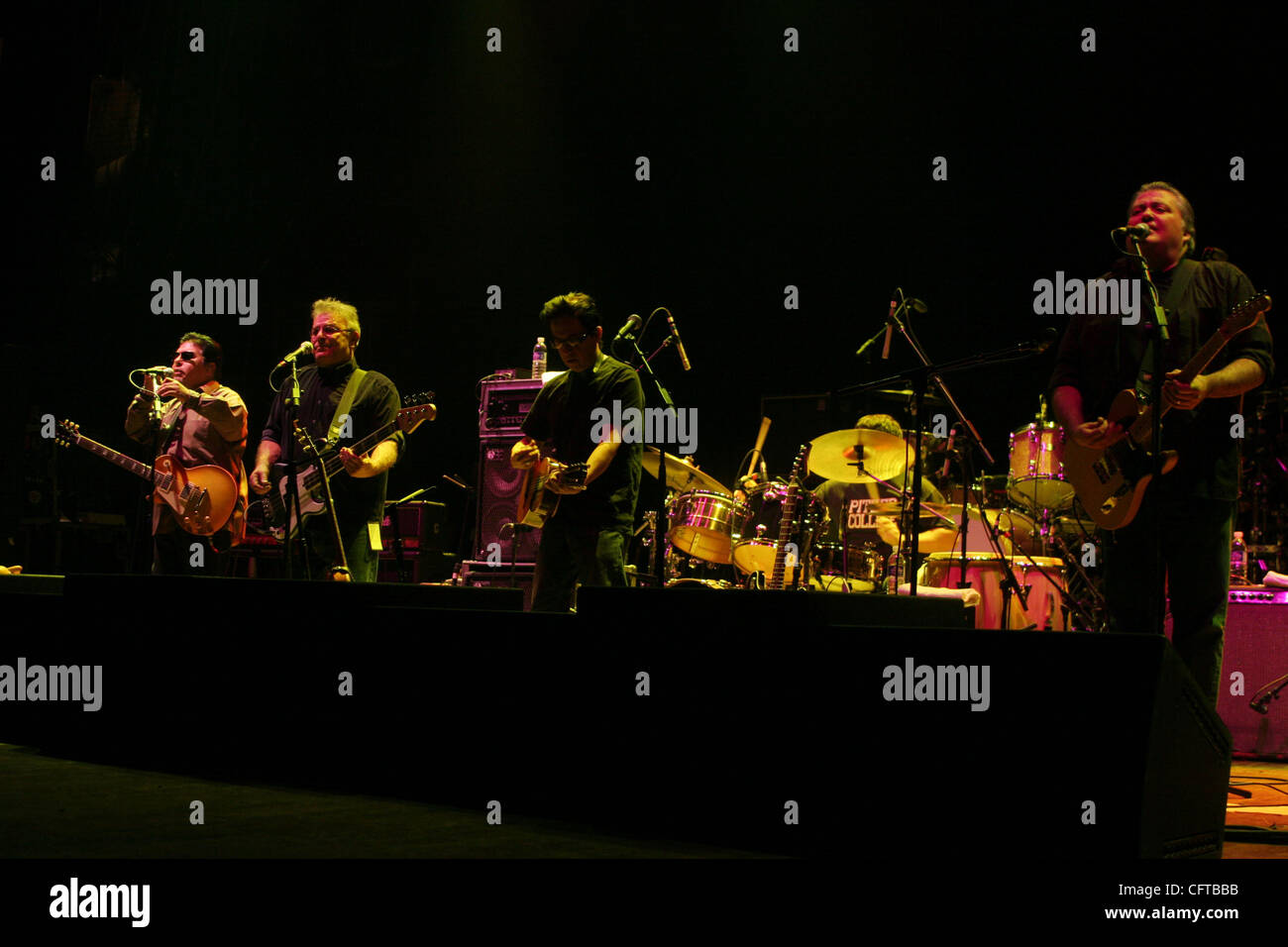 Los Lobos' from left ; Cesar Rosas, Conrad Lozano, Louie Perez and