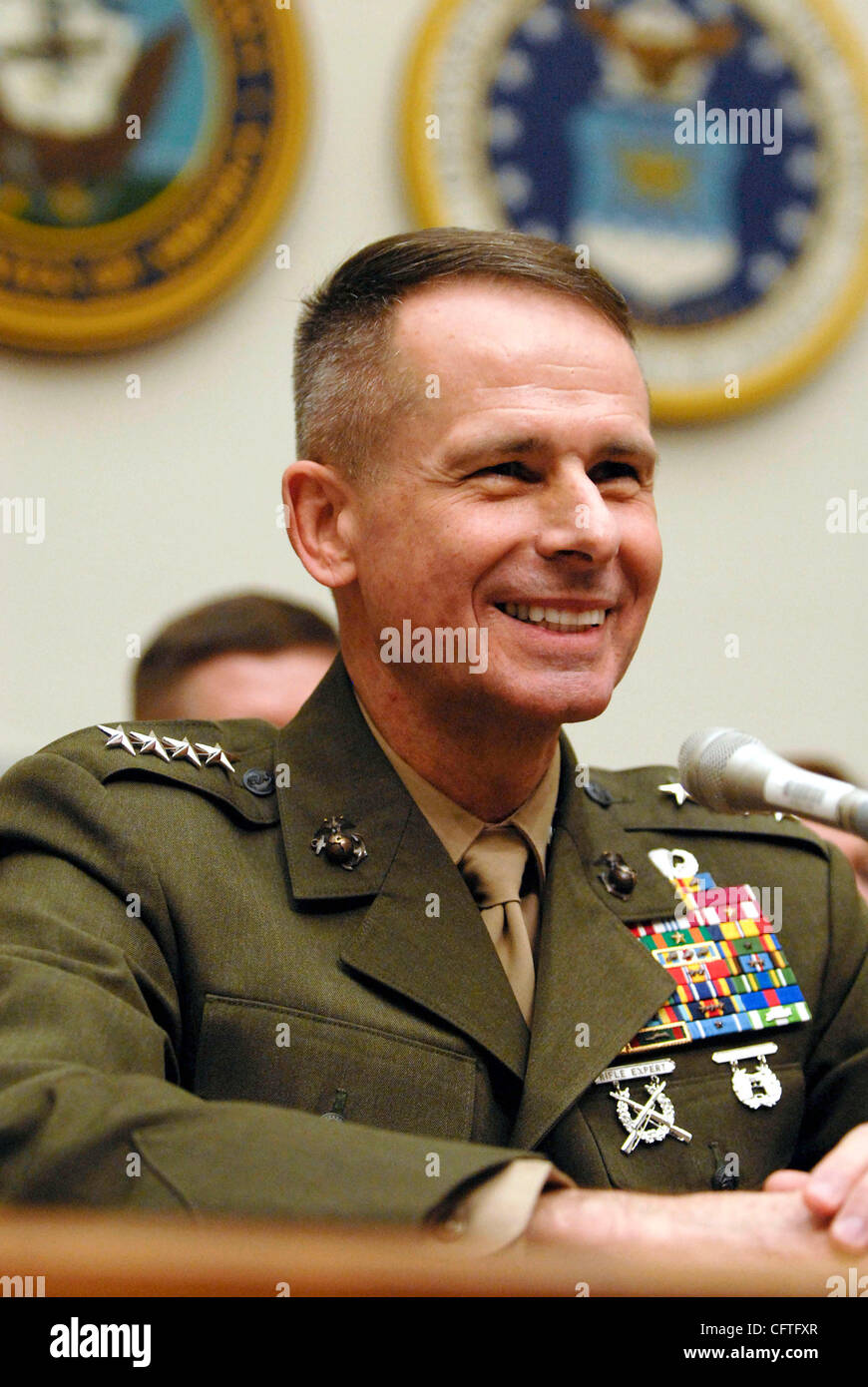 Jan 11, 2007; Washington, DC, USA; General PETER PACE answers questions from the House Armed Services Committee about President Bush's plan to send over 21,000 more troops to Iraq. Mandatory Credit: Photo by Mark Murrmann/ZUMA Press. (©) Copyright 2007 by Mark Murrmann Stock Photo