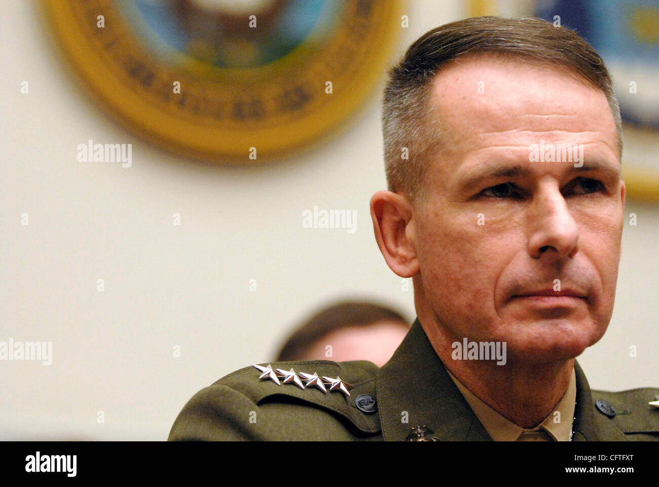 Jan 11, 2007; Washington, DC, USA; General PETER PACE answers questions from the House Armed Services Committee about President Bush's plan to send over 21,000 more troops to Iraq. Mandatory Credit: Photo by Mark Murrmann/ZUMA Press. (©) Copyright 2007 by Mark Murrmann Stock Photo