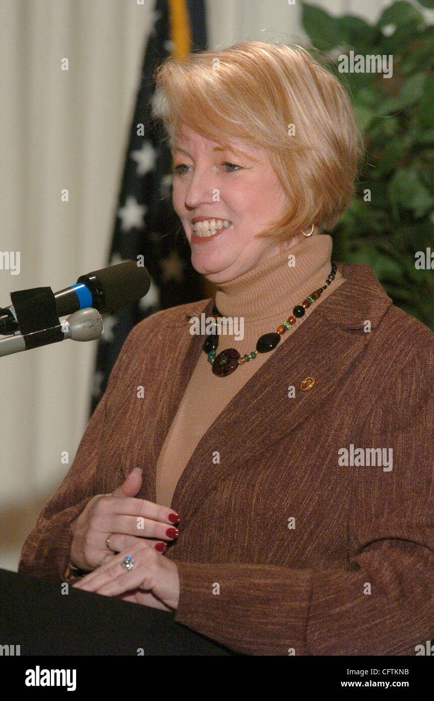 At the annual Dublin Chamber of Commerce luncheon, Mayor Janet Lockhart gives her state of the city address on Wednesday, January 17, 2007, in Dublin, California.  (Susan Tripp Pollard/Contra Costa Times) Stock Photo