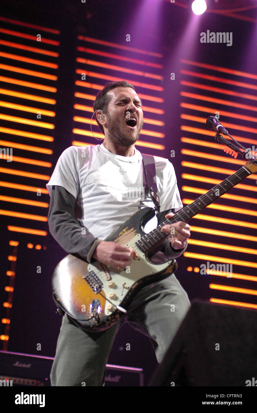 John Frusciante and the Red Hot Chili Peppers perform at the RBC Center in Raleigh, NC on January 22,  2007 copyright Tina Fultz Stock Photo