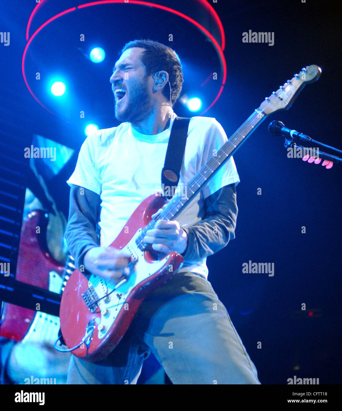 Jan. 22, 2007 Raleigh, NC; USA Guitarist JOHN FRUSCIANTE of the band The Red  Hot Chili Peppers perform live as there 2007 tour makes a stop at The RBC  Center located in