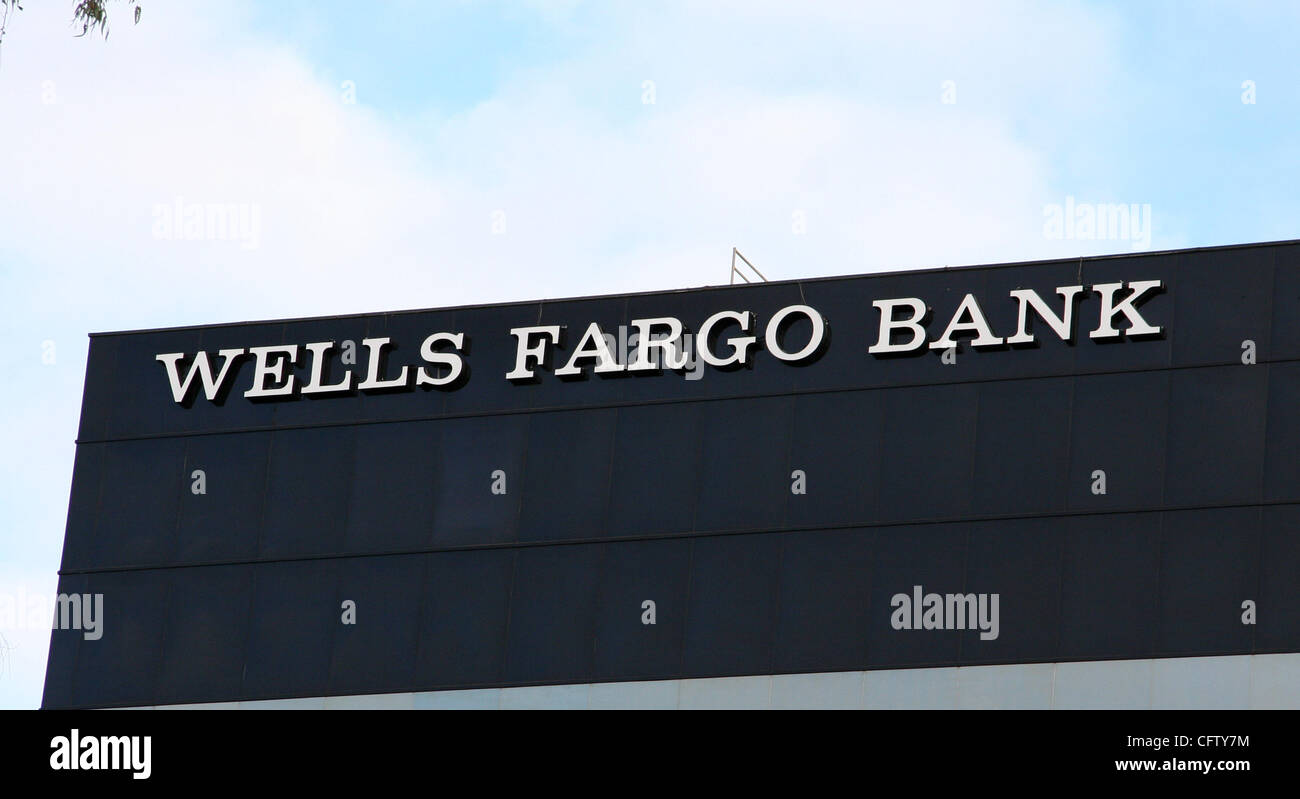 Jan 28, 2007; Newport Beach, CA, USA; Wells Fargo Bank & Company (NYSE: WFC) is a diversified financial services company providing banking, insurance, investments, mortgage and consumer finance for more than 23 million customers through 6,100 stores, the internet and other distribution channels acro Stock Photo