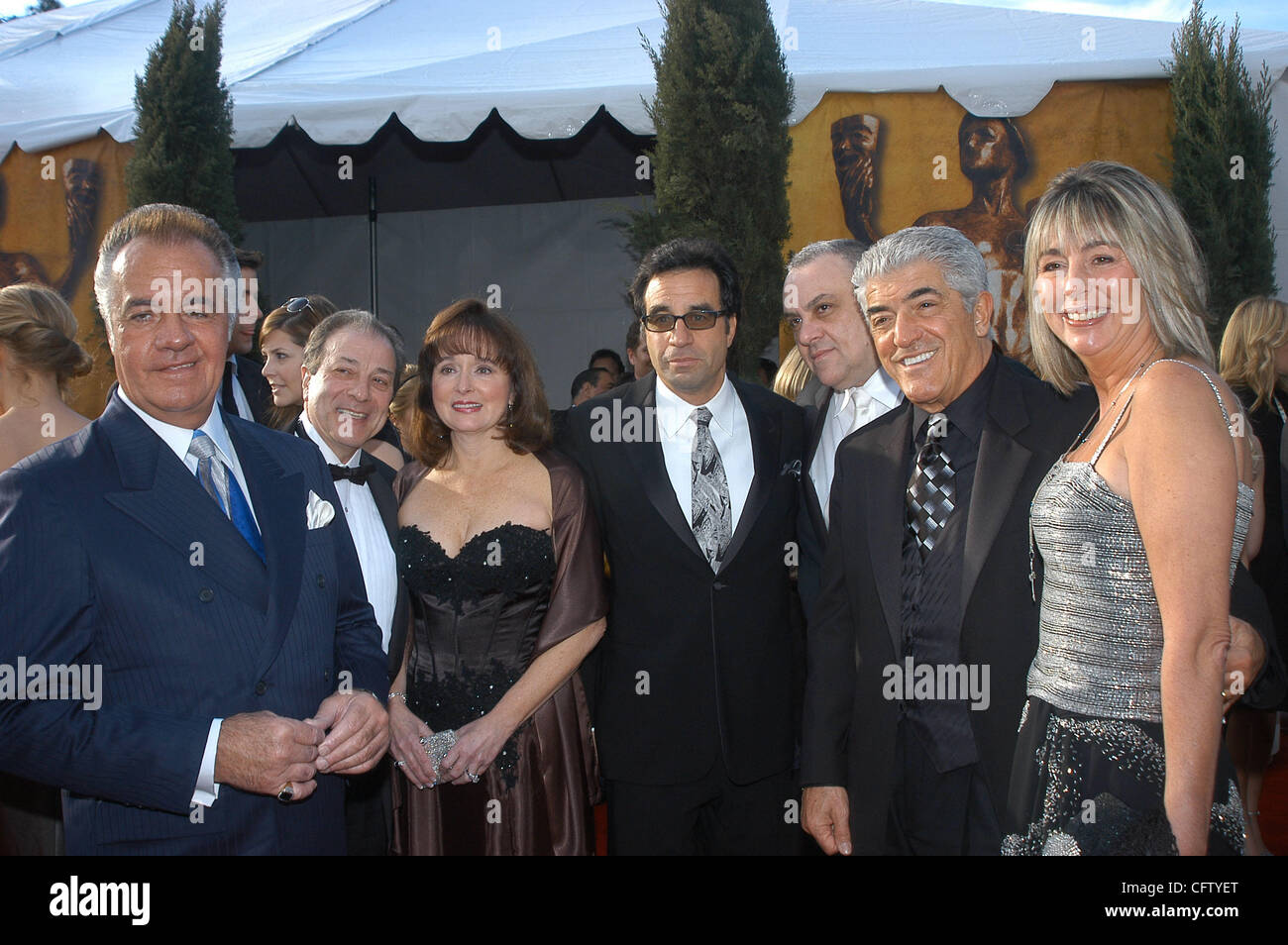 Jan 28, 2007 - Los Angeles, CA, USA - SAG Awards 2007: VINCENT CURATOLA, JOHN VENTIMIGLIA, TONY SIRICO from 'The Sopranos' arriving at the 13th Annual Screen Actors Guild Awards held at the Shrine Auditorium in LA. Stock Photo