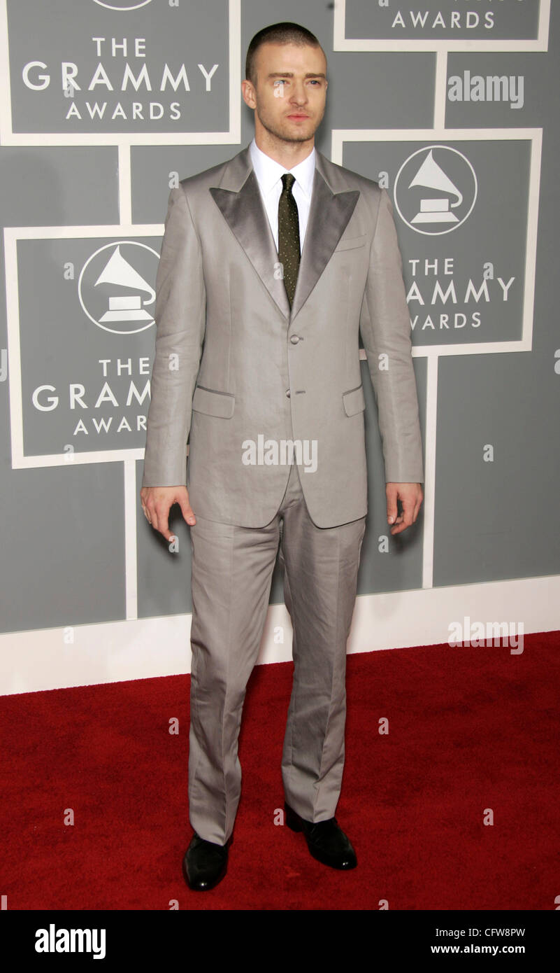 Feb 11 2007 Los Angeles Ca Usa Grammys 2007 Justin Timberlake Arriving At The 49th Annual Grammy Awards Held At Staples Center In Los Angeles Mandatory Credit Photo By Lisa O Connor Zuma Press C
