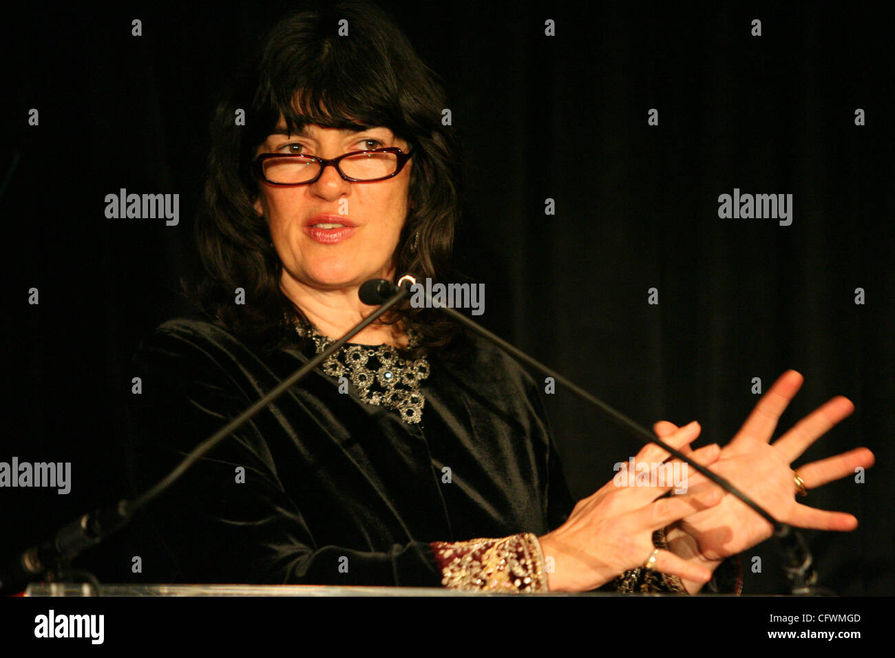 CNN Chief International Correspondent Christiane Amanpour  address as a keynote speaker for the 18th  Annual Scholarship Banquet of the 'National Association of Hispanic Journalists' event in Lower Manhattan March, 1st. 2007. Photo Credit: Mariela Lombard/ ZUMA Press. Stock Photo
