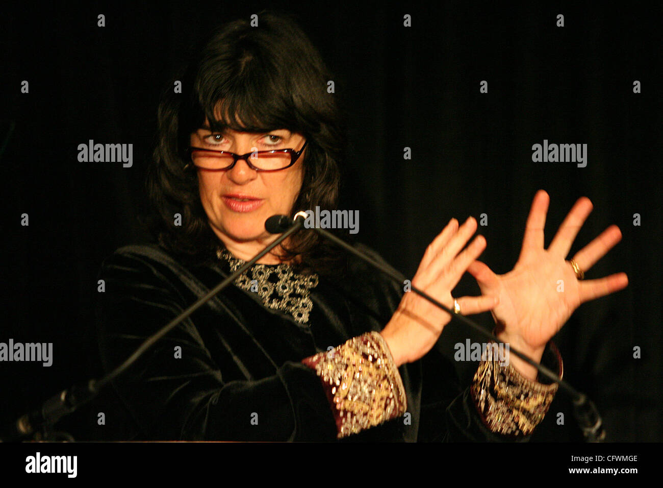CNN Chief International Correspondent Christiane Amanpour  address as a keynote speaker for the 18th  Annual Scholarship Banquet of the 'National Association of Hispanic Journalists' event in Lower Manhattan March, 1st. 2007. Photo Credit: Mariela Lombard/ ZUMA Press. Stock Photo