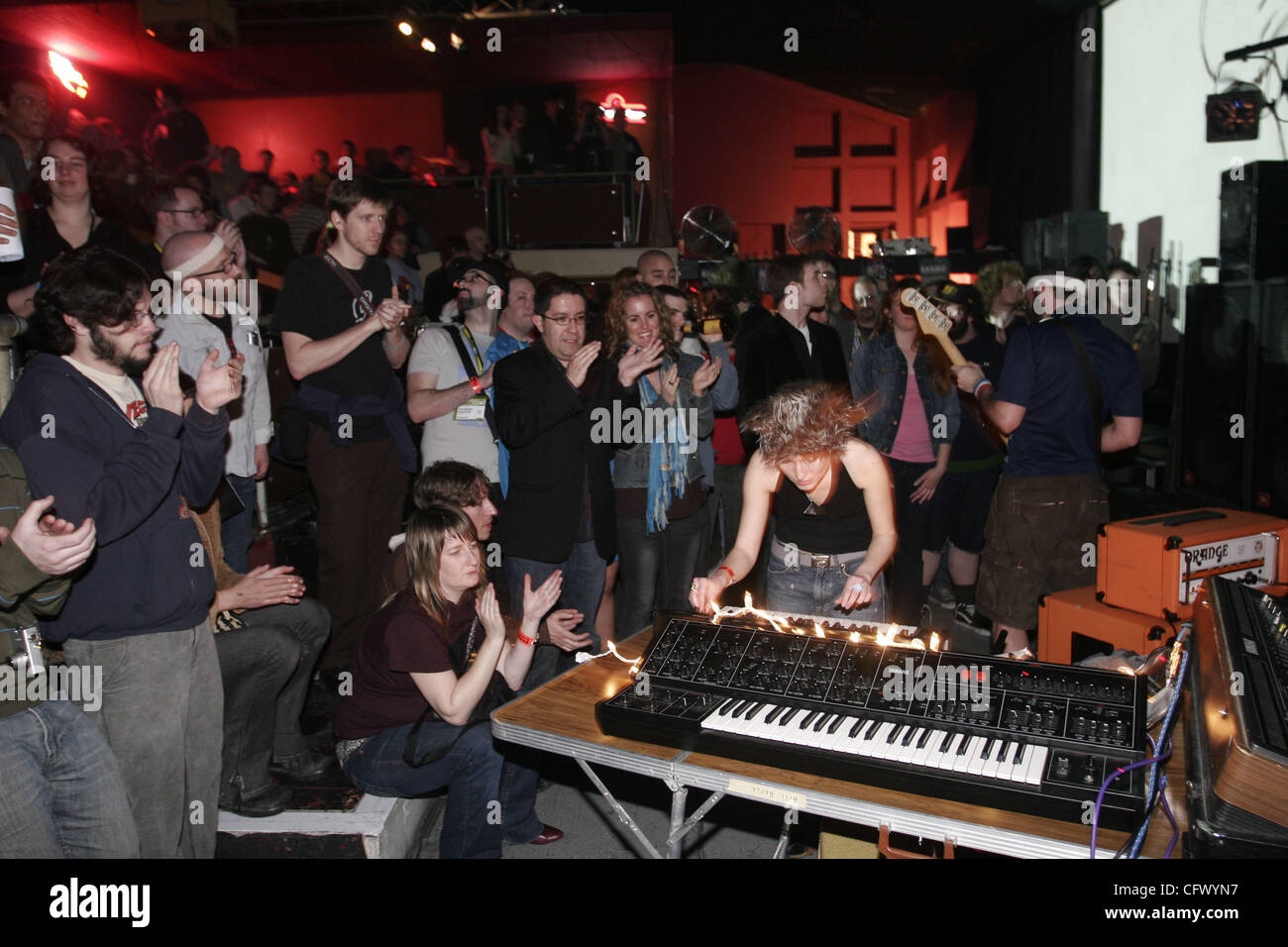 Black Moth Super Rainbow performing at The Blender Bar at the Ritz