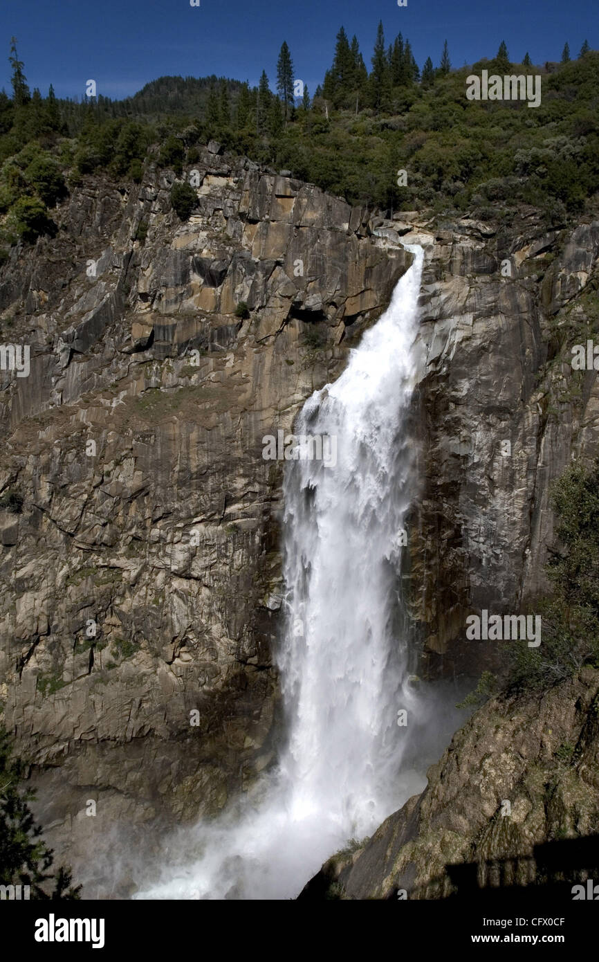 Feather Falls, located in the Plumas National Forest spills 640feet