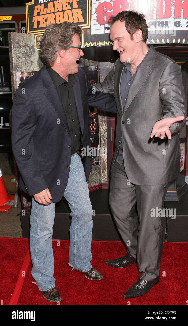 Mar 26, 2007; Los Angeles, California, USA; Actor KURT RUSSELL and Director QUENTIN TARANTINO at