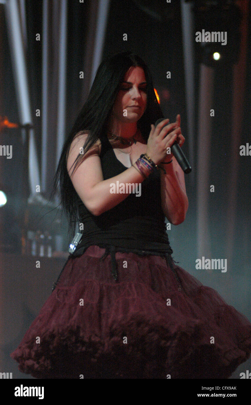 Grammy Award winner Evanescence performing live at the Ted Constant Convocation Center in Norfolk, VA during her 'Open Door' tour. Stock Photo