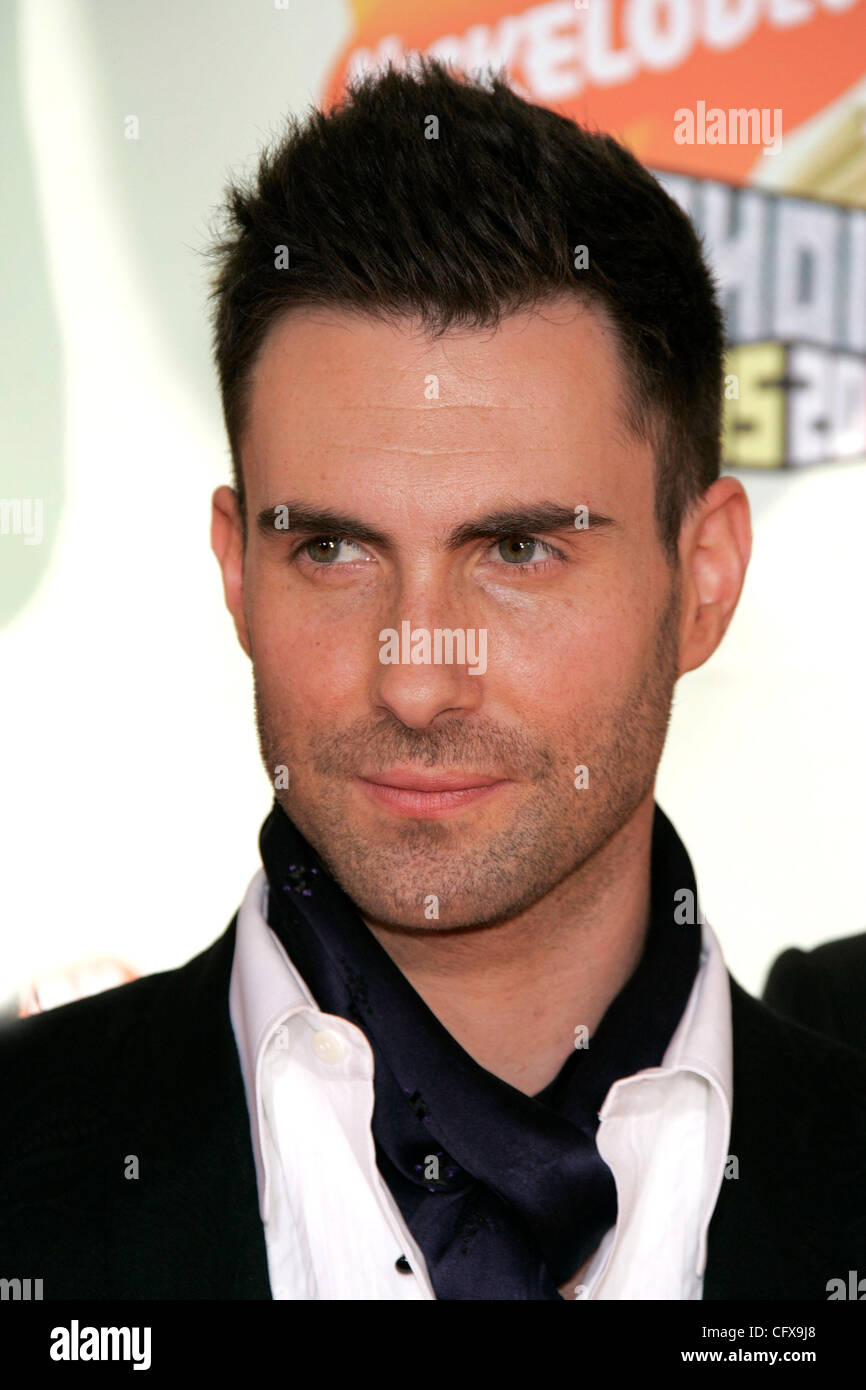 Mar 31, 2007; Westwood, California, USA; Lead Singer of MAROON 5, ADAM  LEVINE at Nickelodeon's 20th Annual Kids' Choice Awards 2007 held at UCLA's  Pauley Pavilion. Mandatory Credit: Photo by Lisa O'Connor/ZUMA