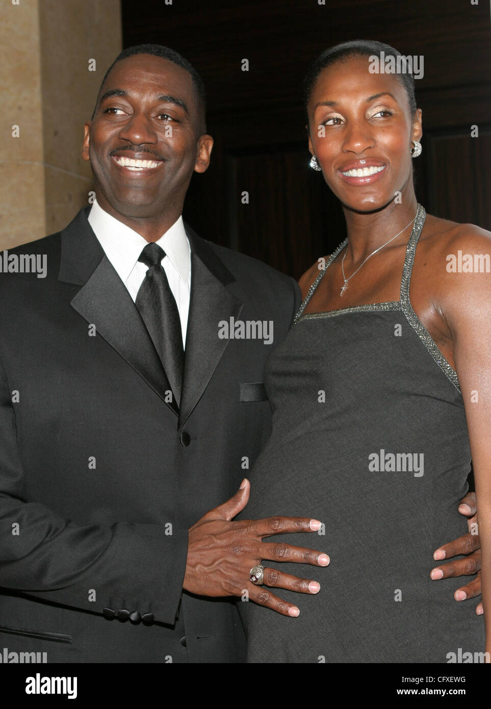 Apr 11, 2007 - Beverly Hills, CA, USA - Basketball Player LISA LESLIE and MICHAEL  LOCKWOOD arrive at The Billie Awards presented by the Women's Sports  Foundation at the Beverly Hilton Hotel. (