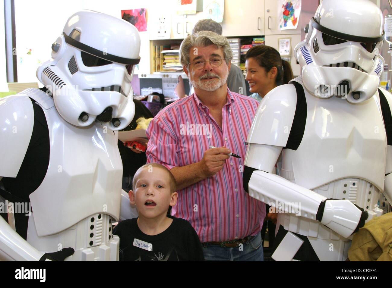 Apr 12, 2007 - Long Beach, California, USA - GEORGE LUCAS and two Star ...