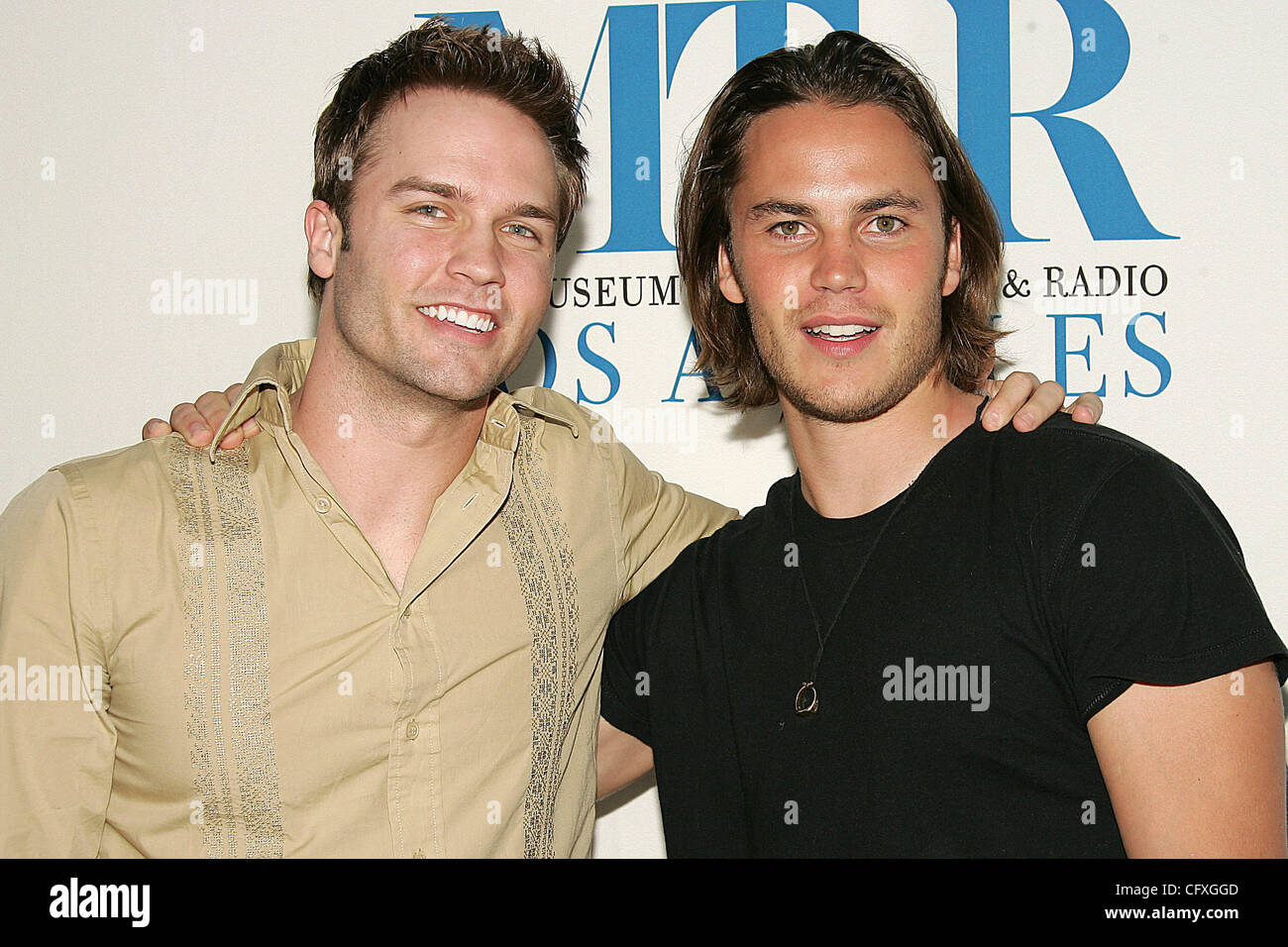 © 2007 Jerome Ware/Zuma Press  SCOTT PORTER and TAYLOR KITSCH at the Museum of Television & Radios 'It's Not (Just) about Football... Friday Night Lights' event, held at the Museum of Television & Radio in Beverly Hills, CA.  Friday, April 13, 2007 The Museum of Television & Radio Beverly Hills, CA Stock Photo