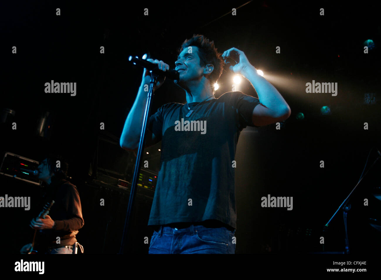 Chris Cornell formerly of Audioslave performing in his first solo tour at The Fillmore East at Irving Plaza on April 16, 2007. Stock Photo