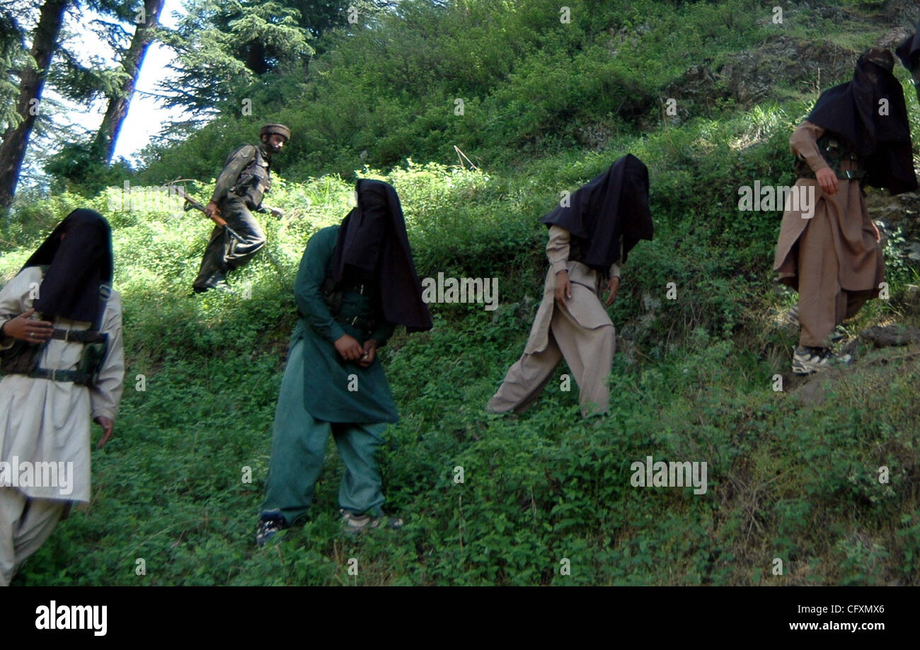 Suspected Militants Walk To Surrender Before Indian Army During A