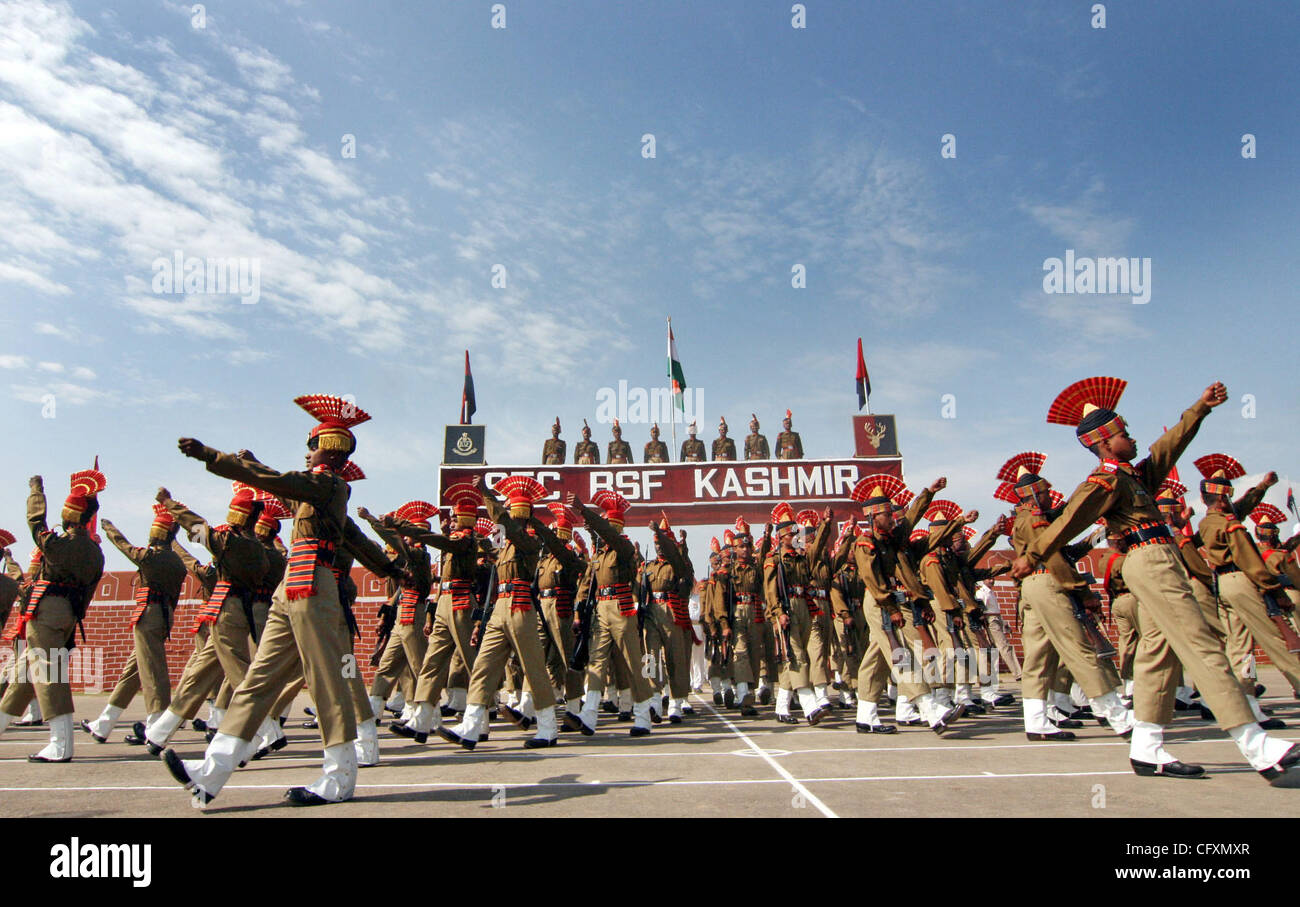 Indian Border Security Force (BSF) soldiers perform during their ...