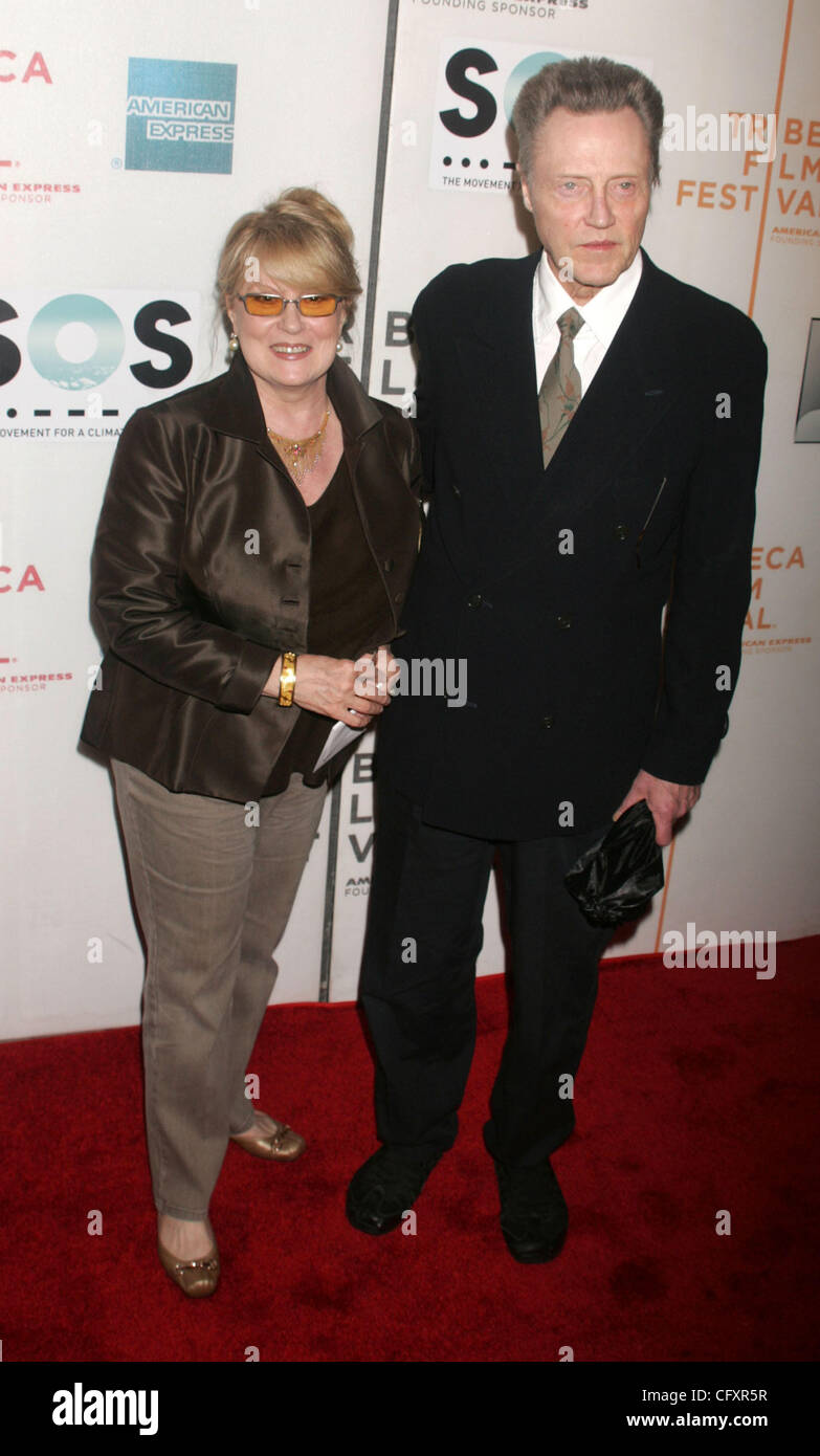 Apr 25, 2007 - New York, NY, USA - Actor CHRISTOPHER WALKEN  and his wife GEORGIANNE THON WALKEN at the arrivals of the the Opening Night of the Tribeca Film Festival  'SOS: Short Film Program' held at BMCC TribecaPAC. (Credit Image: © Nancy Kaszerman/ZUMA Press) Stock Photo