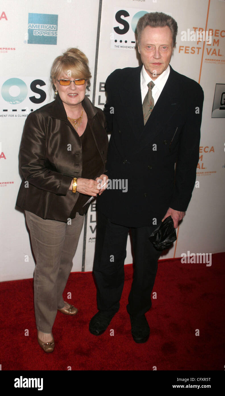Apr 25, 2007 - New York, NY, USA - Actor CHRISTOPHER WALKEN  and his wife GEORGIANNE THON WALKEN at the arrivals of the the Opening Night of the Tribeca Film Festival  'SOS: Short Film Program' held at BMCC TribecaPAC. (Credit Image: © Nancy Kaszerman/ZUMA Press) Stock Photo