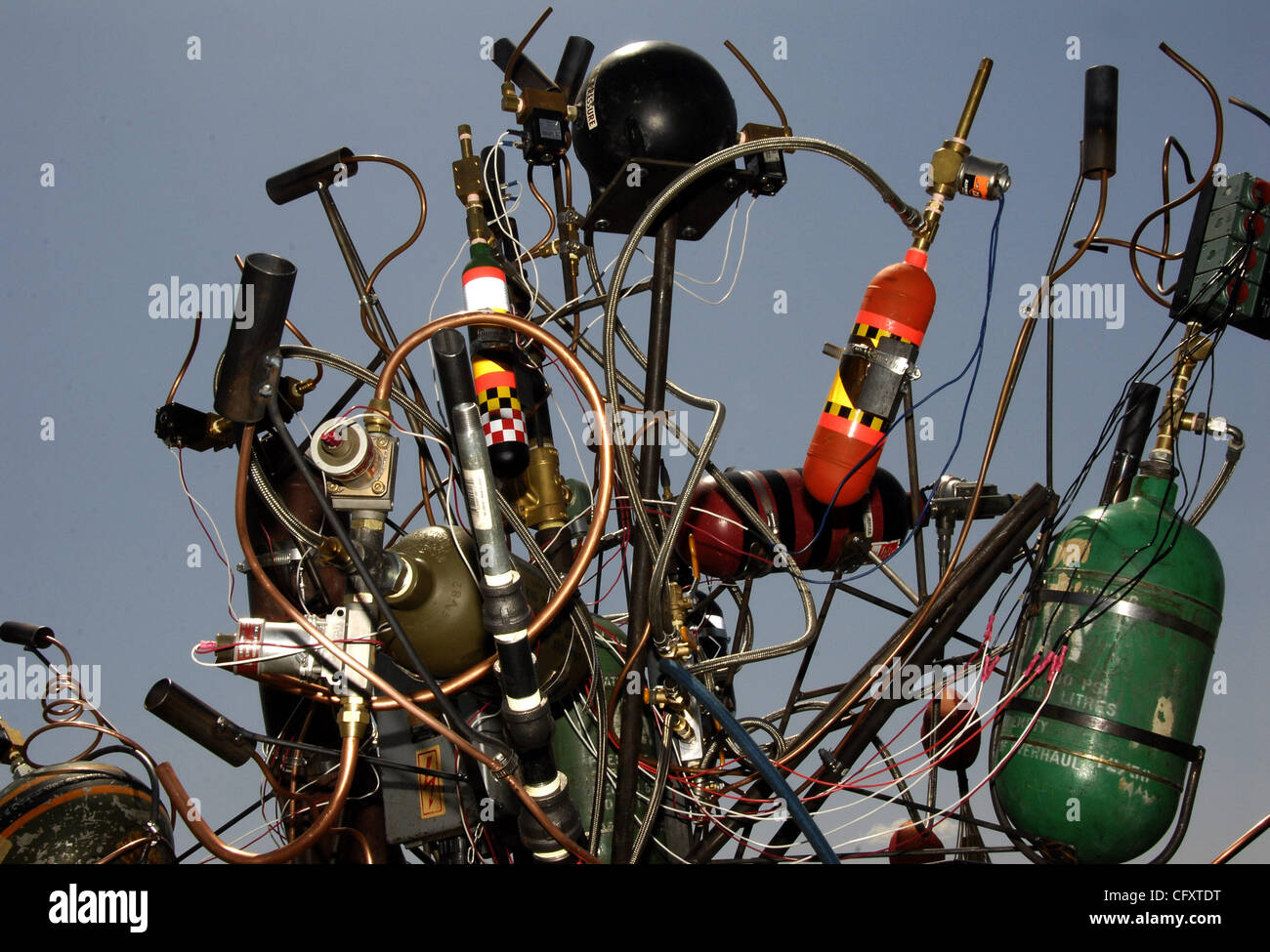 April 26, 2007; Indio, CA, USA; Components of a gas sculpture before the start of the COACHELLA VALLEY MUSIC AND ARTS FESTIVAL 2007. Mandatory Credit: Photo by Vaughn Youtz/ZUMA Press. (©) Copyright 2007 by Vaughn Youtz. Stock Photo