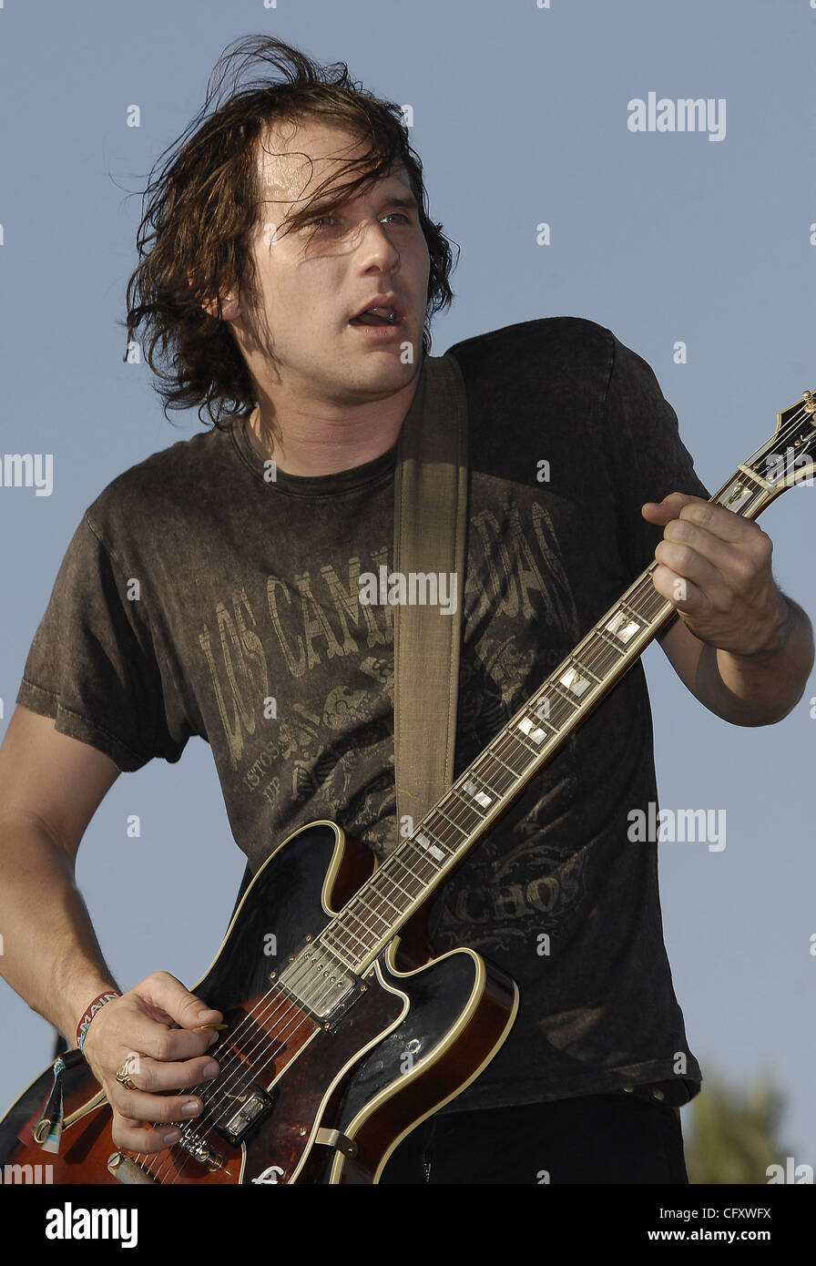 April 27, 2007; Indio, CA, USA; Musician BRIAN AUBERT, of the band
