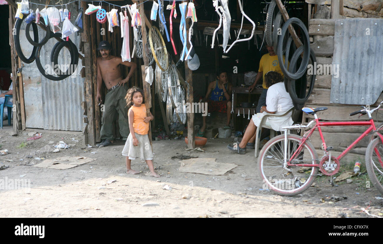 Apr 28, 2007 Esteli, Nicaragua Children play outside of shanty