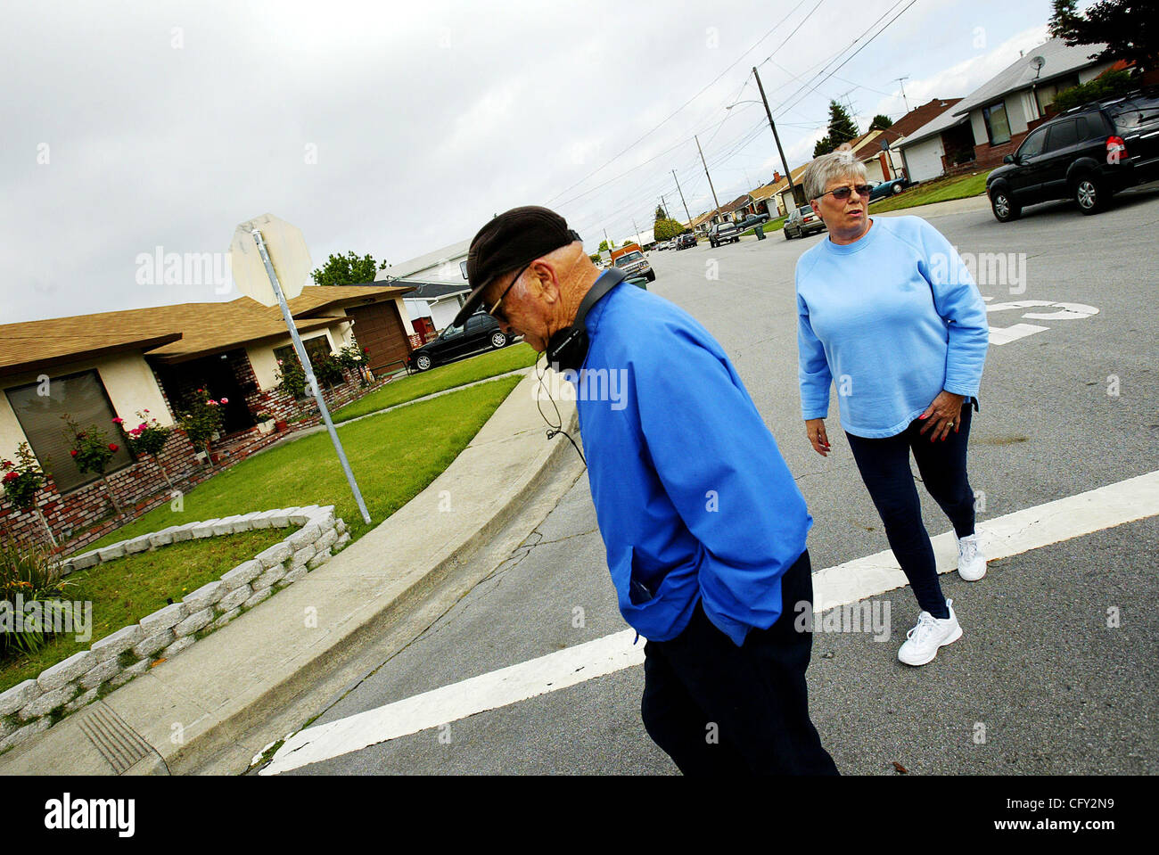 Virgina Boepple walks her Bonaire neighborhood with Nat Kleinstein on