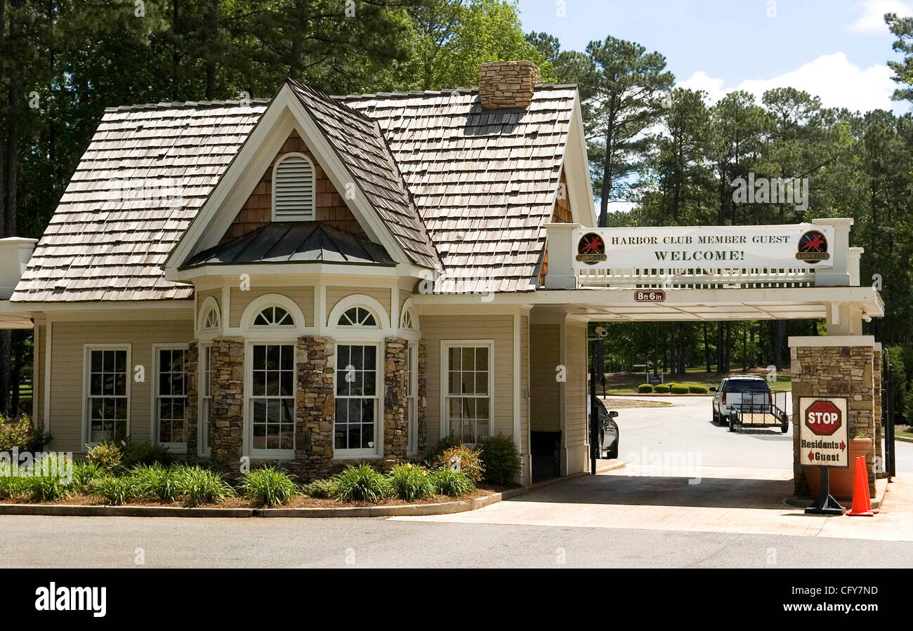 GREENSBORO, GA MAY 10 The entrance gate for the Harbor Club gated