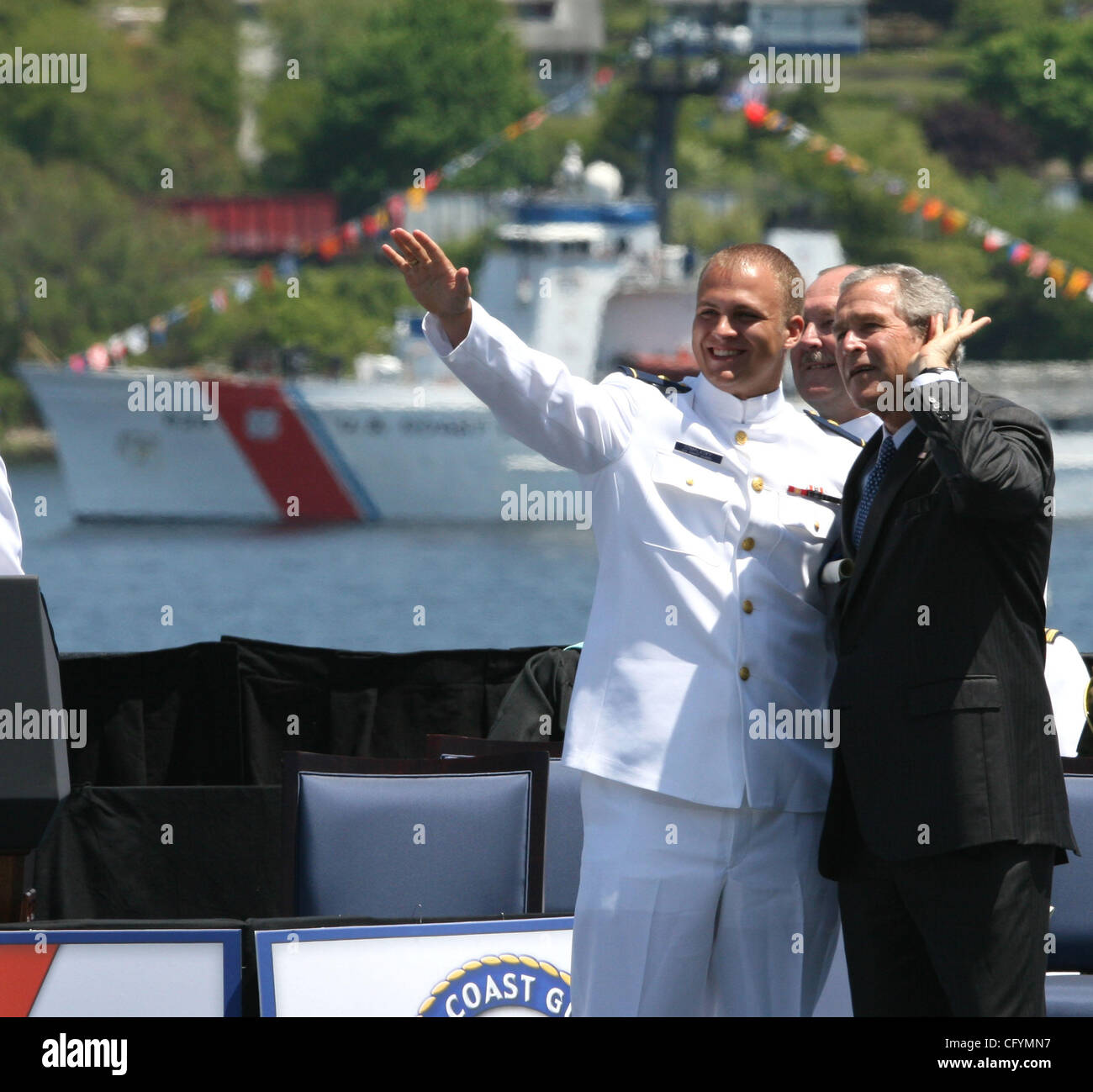 Headline: President Bush Gives Commencement Address at Coast Guard ...