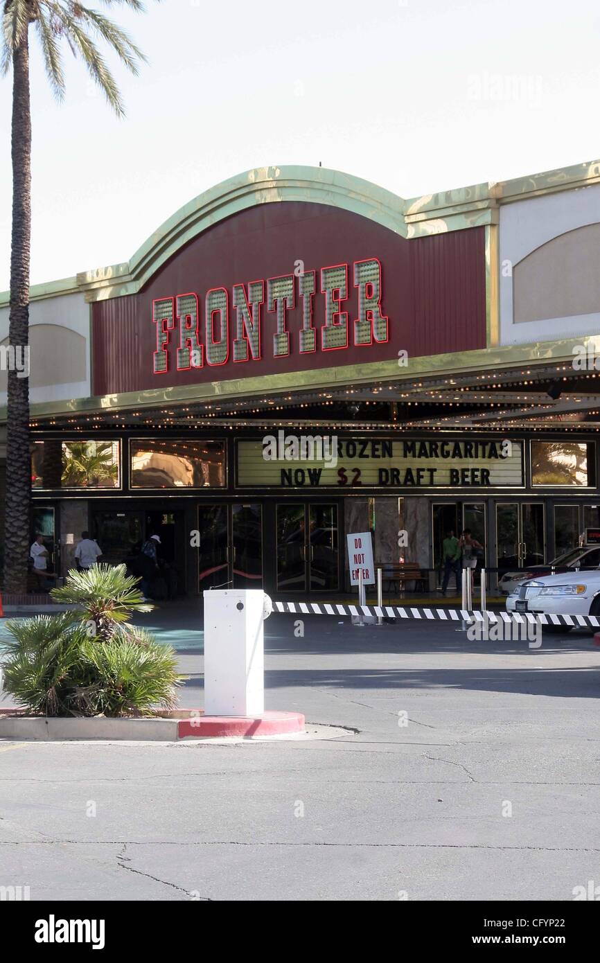 May 26, 2007 - Hollywood, California, U.S. - K53294EG.THE FRONTIER HOTEL, WHICH IS TO BE IMPLODED TO MAKE WAY FOR A MEGA RESORTS HOTEL AND CASINO.LAS VEGAS, NV 05-24-2007.  -   2007.(Credit Image: Â© Ed Geller/Globe Photos/ZUMAPRESS.com) Stock Photo