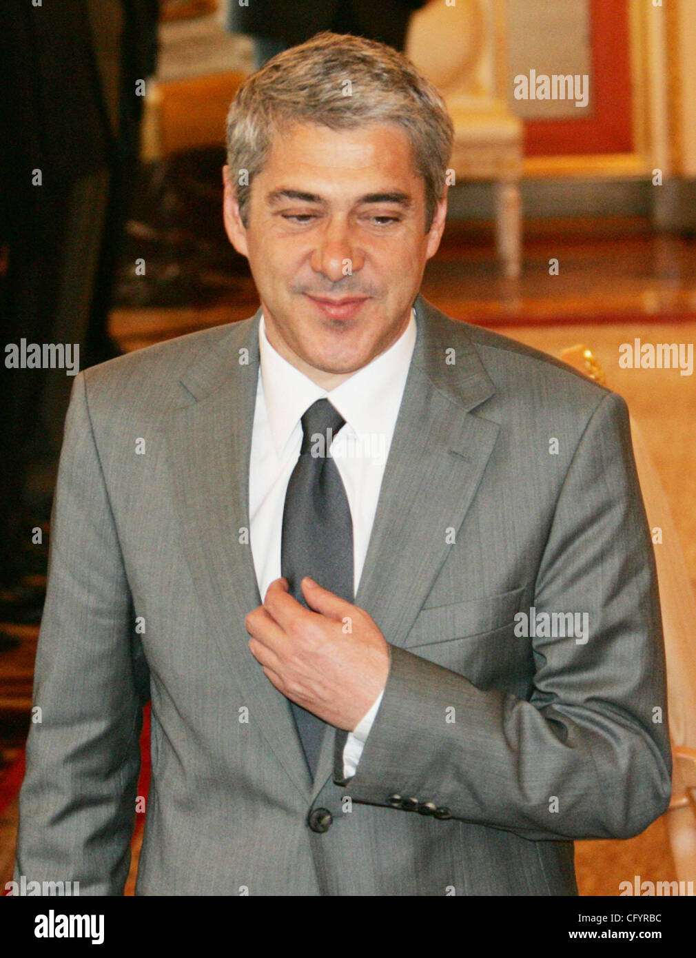 Portuguese Prime Minister Jose Socrates visited Russia. Sokratesh in Kremlin, Tuesday, May 29th. Stock Photo