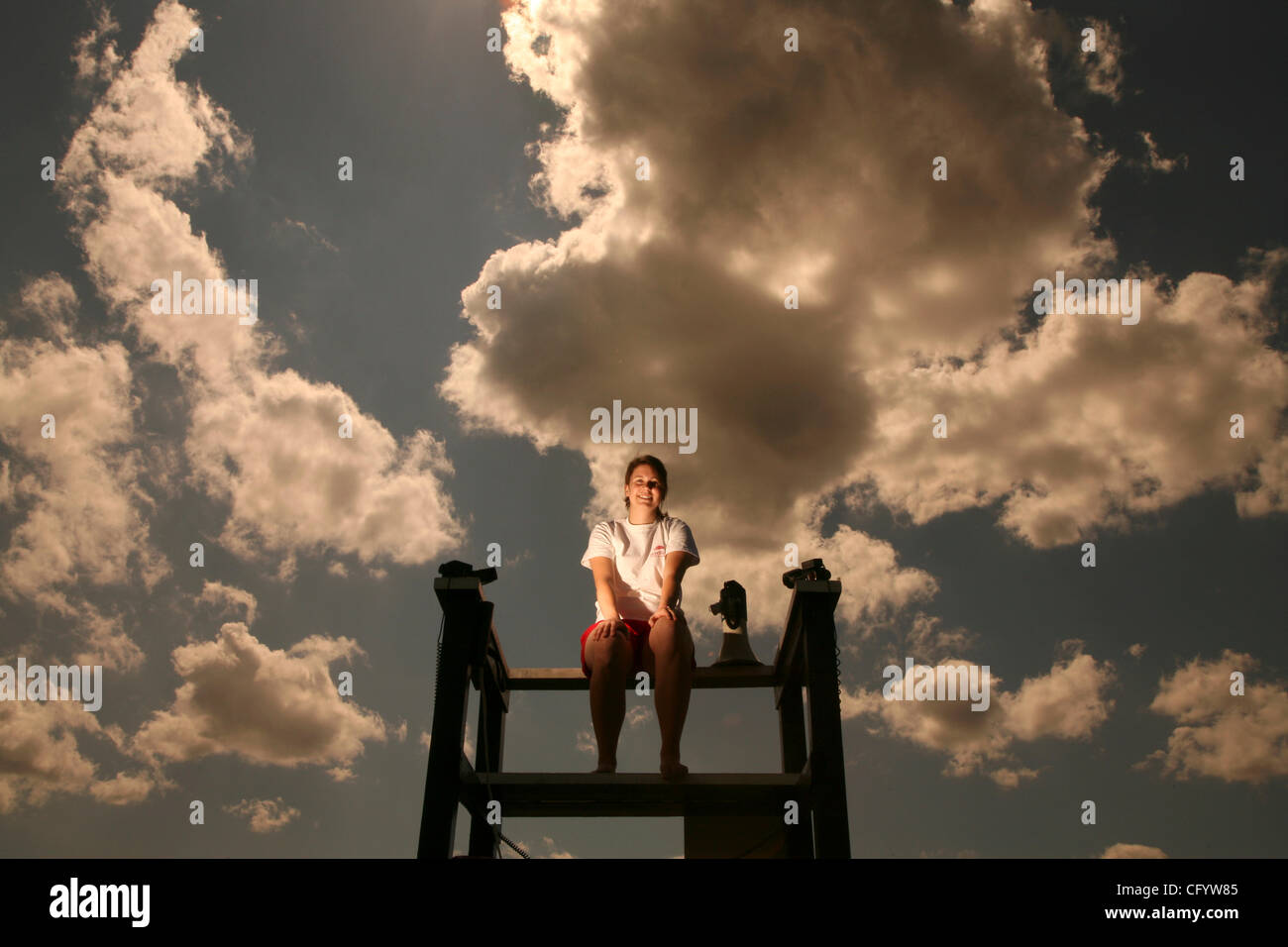May 31, 2007 - Champlin, MN, USA - ELISSA DINGMANN has been a summer lifeguard for the past eight years. (Credit Image: © Jeff Wheeler/Minneapolis Star Tribune/ZUMA Press) RESTRICTIONS: USA Tabloid RIGHTS OUT! Stock Photo
