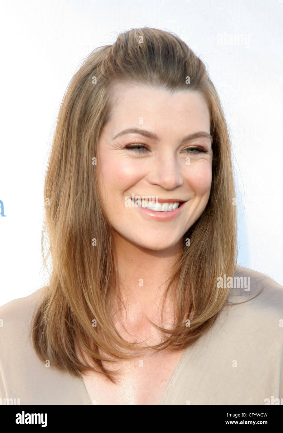 Jun 02, 2007 - Los Angeles, CA, USA - ELLEN POMPEO arriving at the Sixth Annual Chrysalis Butterfly Ball, held at a private estate home in Mandeville Canyon. (Credit Image: © Camilla Zenz/ZUMA Press) Stock Photo