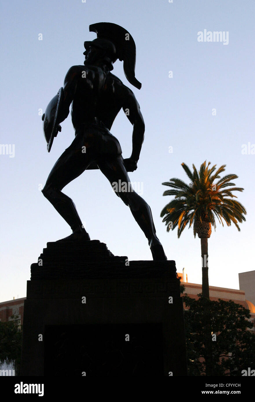 Jun 05, 2007 - Los Angeles, CA, USA - On the USC campus, the lifesize bronze statue in the middle of the  campus is Tommy Trojan, the University of Southern California collegiate symbol and a favorite meeting spot on campus since 1930. Credit Image: © Jonathan Alcorn/ZUMA Press. © Copyright 2007 by  Stock Photo