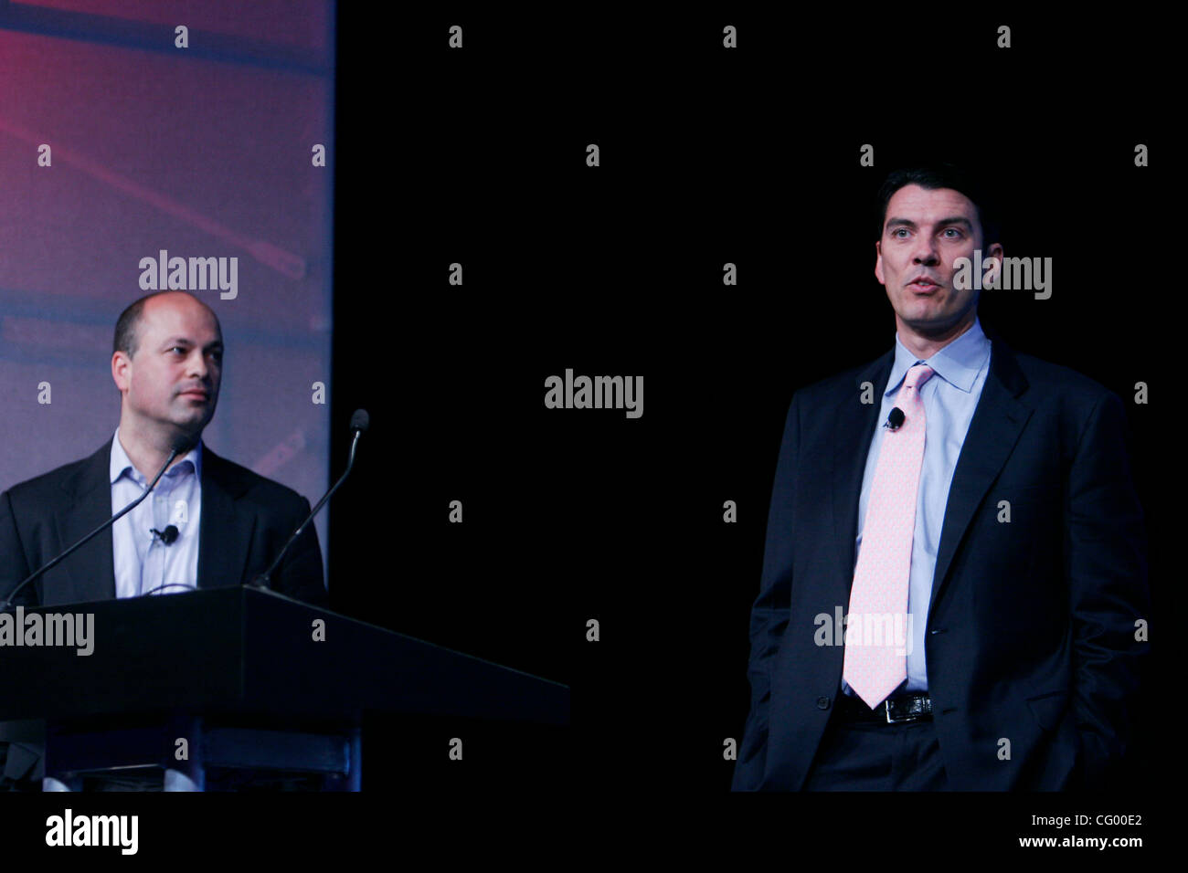 David Rosenblatt CEO of Double Click (left) and Tim Armstrong President ...