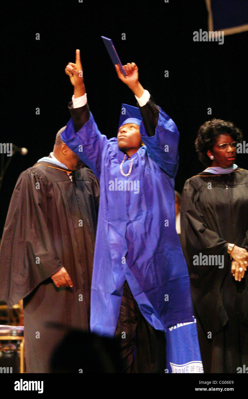 Richard Reeves celebrates upon receiving his diploma during Wednesday's ...