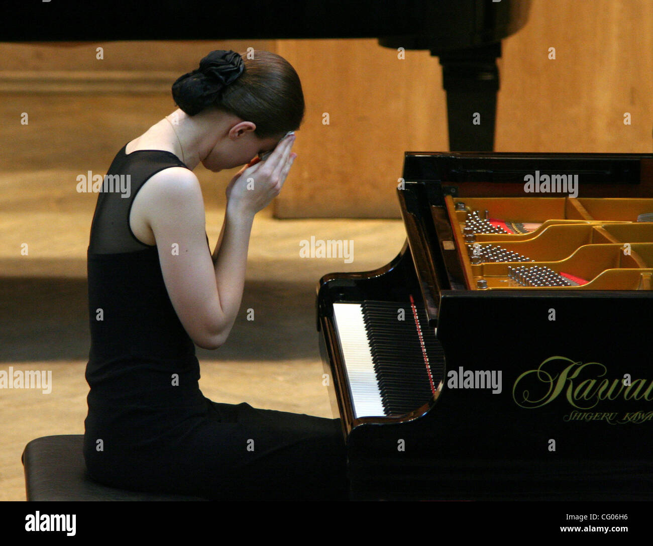 The XIII International Tchaikovsky Contest is one of the grandest events in  the musical world. Piano Contest : Anna Shelest from USA Stock Photo - Alamy