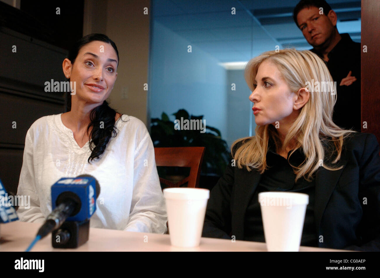 Dr. Brad Jacob's patients and supporters Deserie Duran (L), 34, of