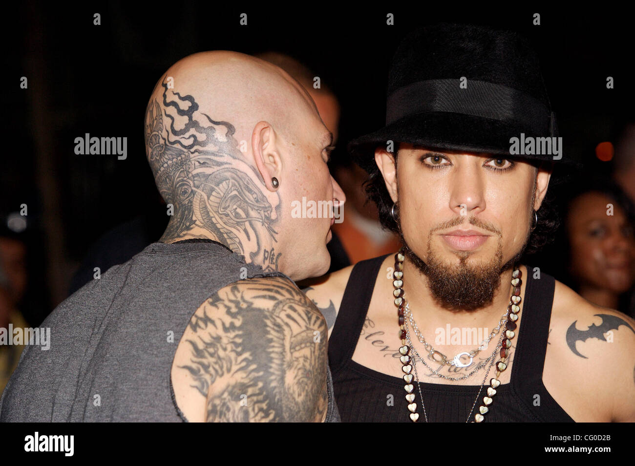Evan Seinfeld talks to Dave Navarro at Erotica LA Expo held at the LA ...