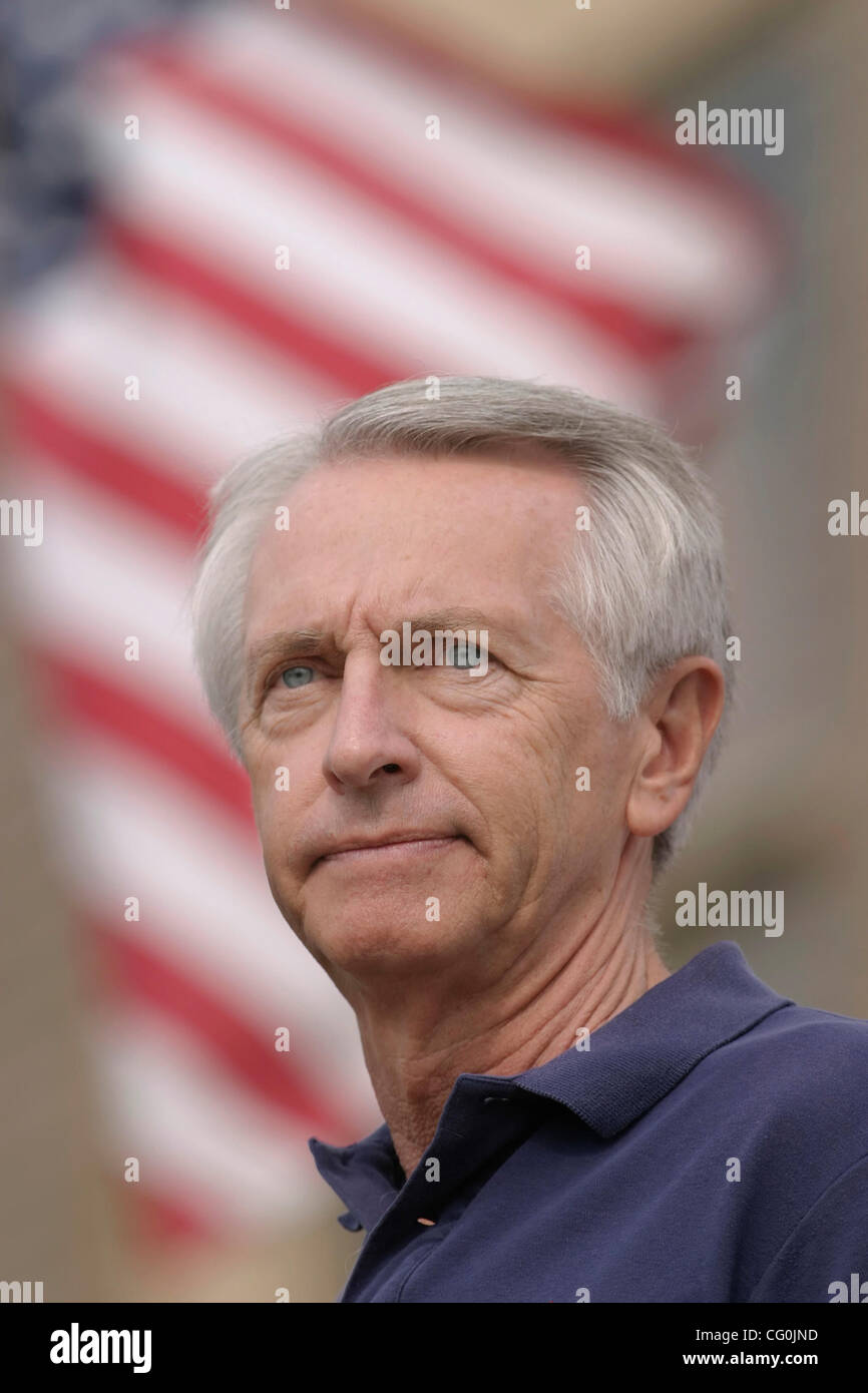 Democratic gubernatorial nominee STEVE BESHEAR campaigned during a Fourth of July celebration on Main Street.  A native of Dawson Springs, Kentucky,  Beshear has formerly held several elected offices, including lieutenant governor and state attorney general. Stock Photo