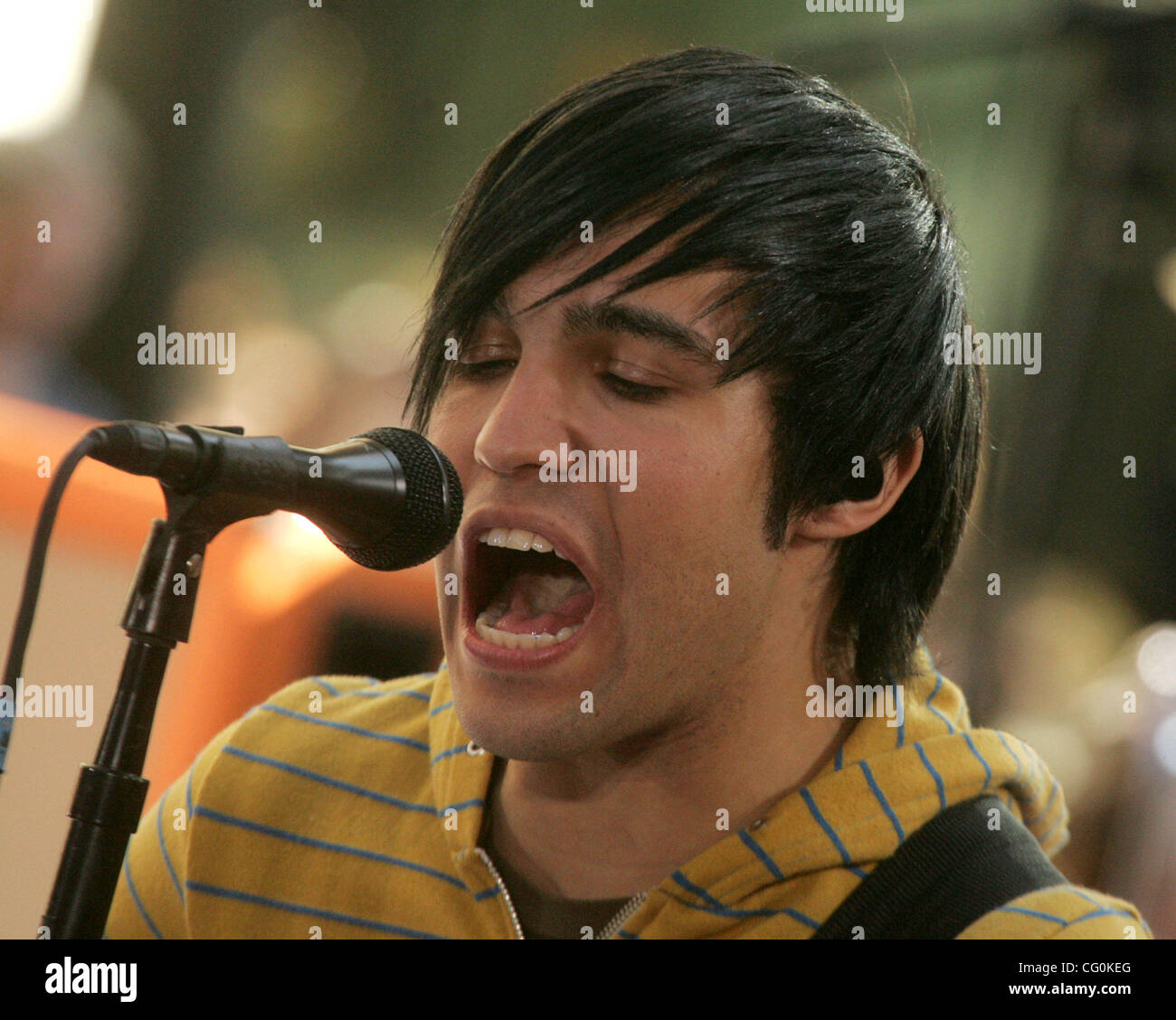 Jul 06, 2007 - New York, NY, USA -Bass guitarist PETE WENTZ, from the band  'Fall Out Boy', performs at the 'Today' show 2007 Summer Concert Series  held at Rockefeller Plaza. (Credit