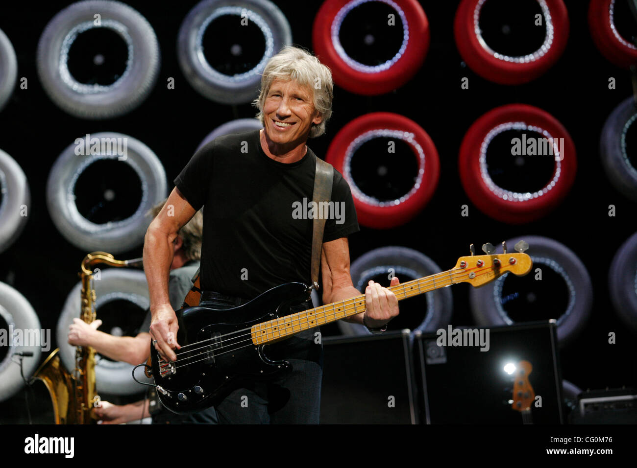 Roger Waters of Pink Floyd performing at Giant's Stadium during Live