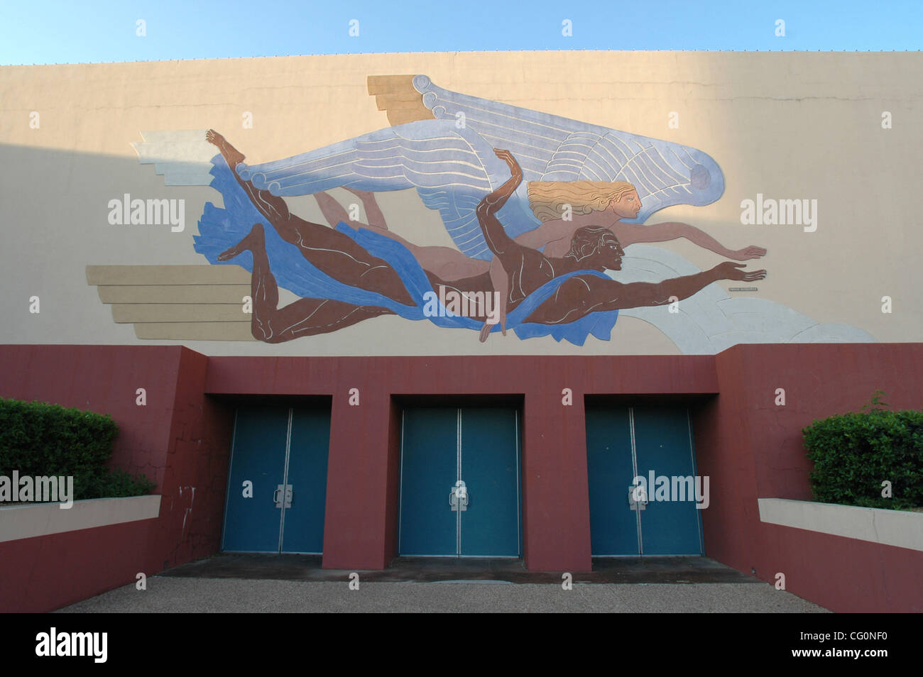 Jul 10, 2007 - Dallas, TX, USA - The work of various artists to celebrate the Texas Centennial Expo in 1936 adds to the incredible art deco architecture of the period at Fair Park. (Credit Image: © David Teagle/ZUMA Press) Stock Photo