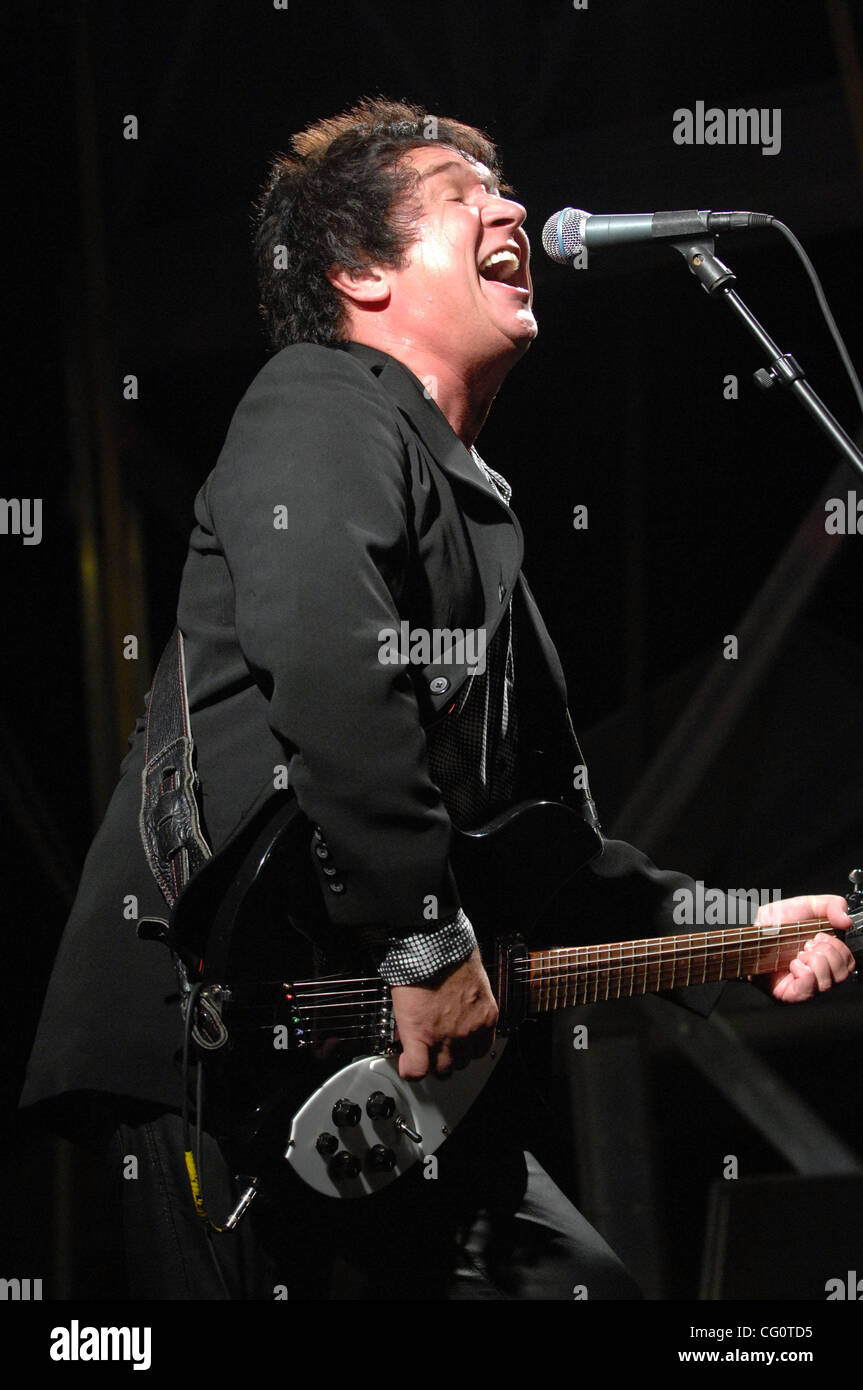 Jul. 14, 2007; Raleigh, NC USA;  Singer / Guitarist WALLY PALMAR of the band The Romantics performs live as part of the Raleigh Downtown Live Concert Series that took place at Moores Square Park located in downtown Raleigh.  Mandatory Credit: Photo by Jason Moore (©) Copyright 2007 by Jason Moore Stock Photo