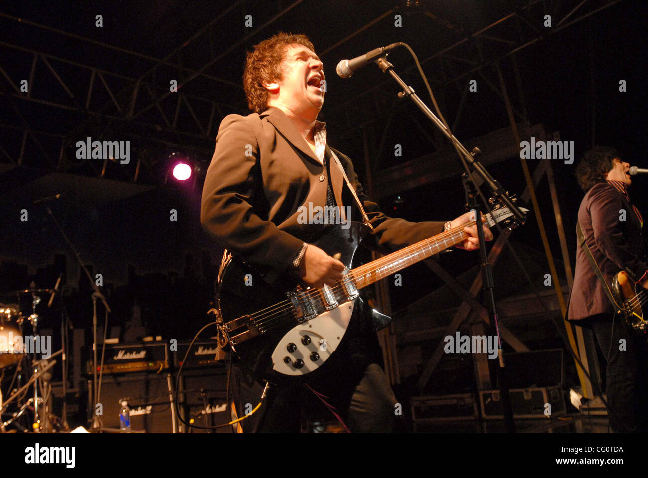 Jul. 14, 2007; Raleigh, NC USA;  Singer / Guitarist WALLY PALMAR of the band The Romantics performs live as part of the Raleigh Downtown Live Concert Series that took place at Moores Square Park located in downtown Raleigh.  Mandatory Credit: Photo by Jason Moore (©) Copyright 2007 by Jason Moore Stock Photo