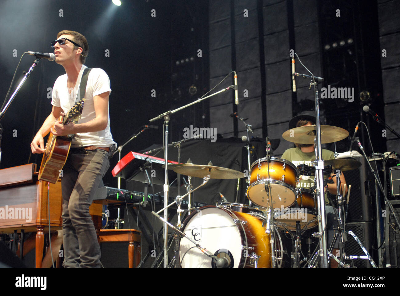 Jul. 22, 2007; Raleigh, NC USA; Singer DAN LAYUS and Drummer JUSTIN ...