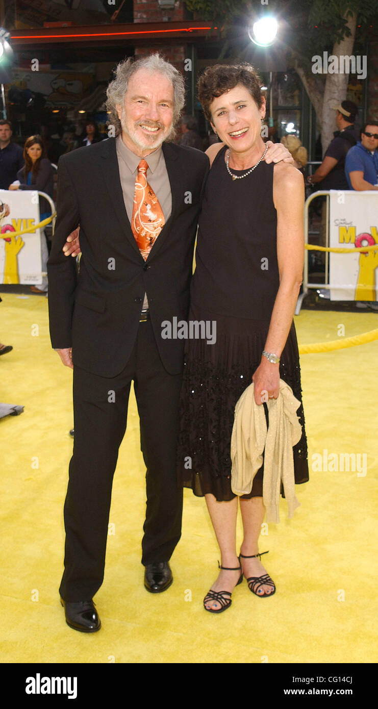 Jul 24, 2007; Hollywood, California, USA;  Actress JULIE KAVNER and DAVID DAVIS at 'The Simpsons Movie' World Premiere held at Mann Village Theater, Westwood.                                 Mandatory Credit: Photo by Paul Fenton/ZUMA Press. (©) Copyright 2007 by Paul Fenton Stock Photo