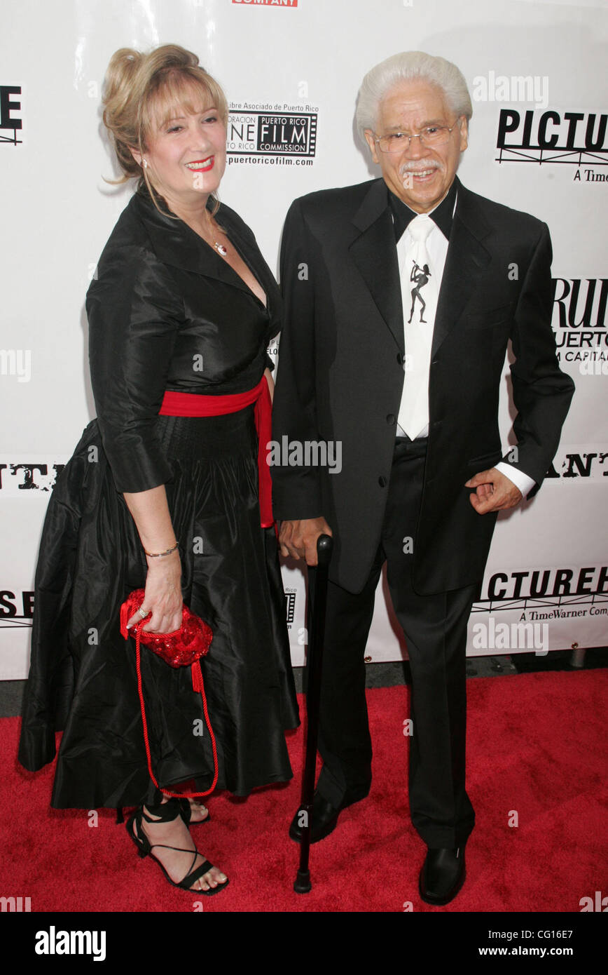 Jul 26, 2007 - New York, NY, USA - Musician JOHNNY PACHECO and CUQUI PACHECO at the arrivals of 'El Cantante' held at AMC 42nd Street. (Credit Image: © Nancy Kaszerman/ZUMA Press) Stock Photo
